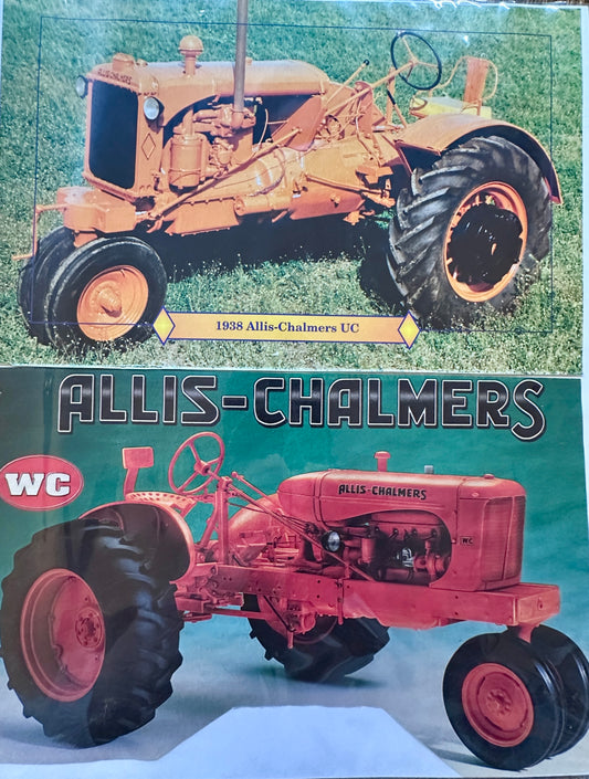 1980's Allis Chalmers Collectible Prints 1938 UC  and WC Tractors S53