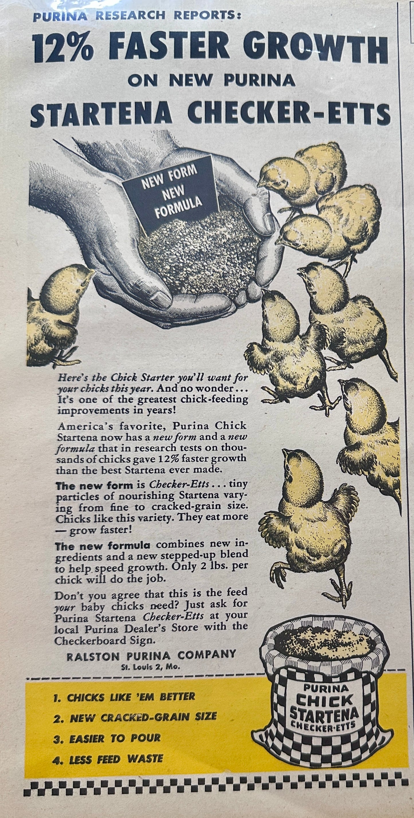 1949 Champion Spark Plugs and Purina Chick Startena N182