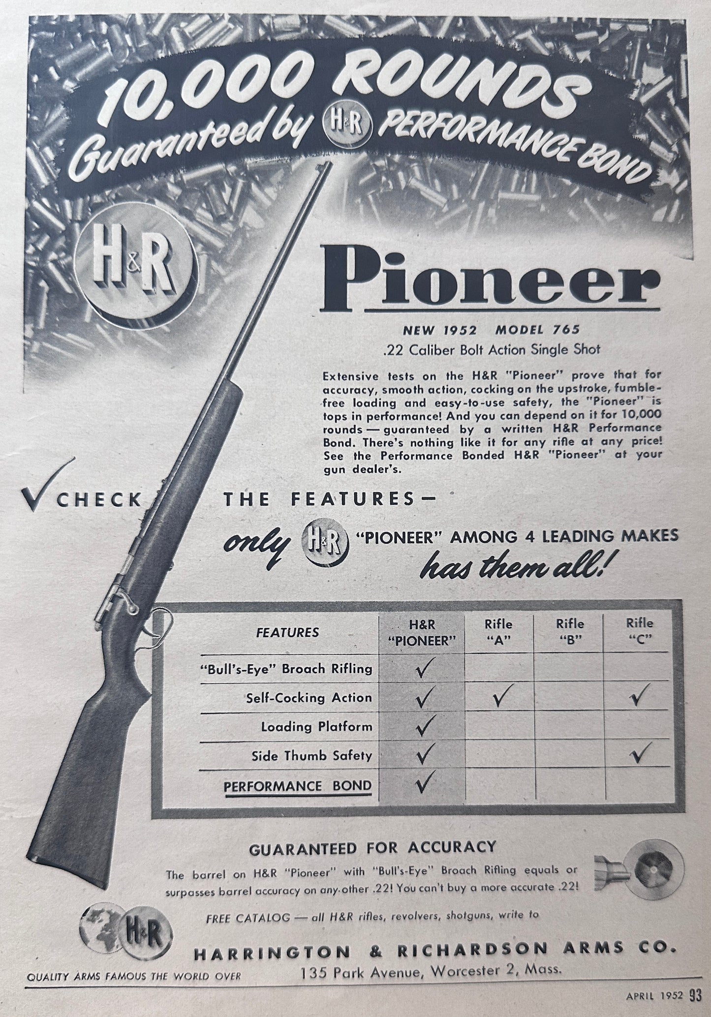 1952 Harrington & Richardson Pioneer Model 765 Rifle N452