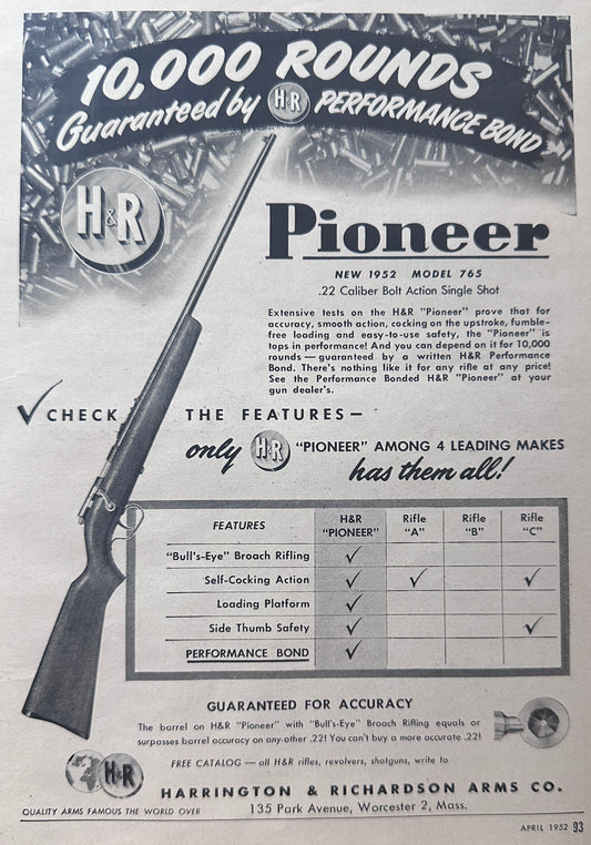 1952 Harrington & Richardson Pioneer Model 765 Rifle N452