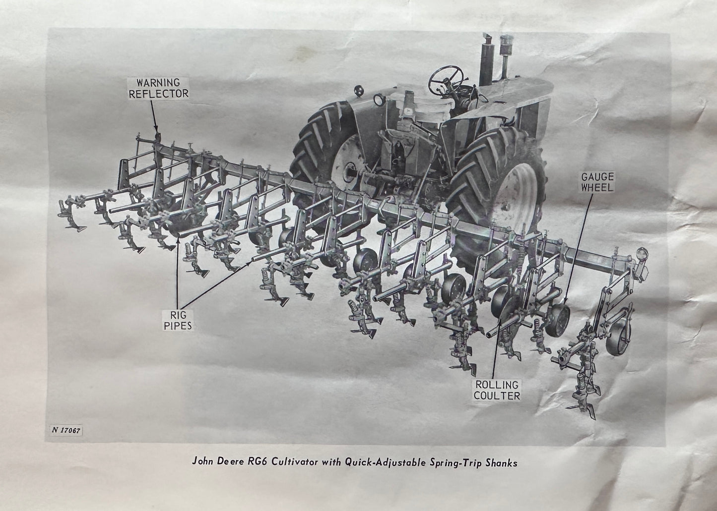 1959 John Deere RG4, RG6, RG430, & RG630 Row-Crop Cultivators Operator's Manual N548