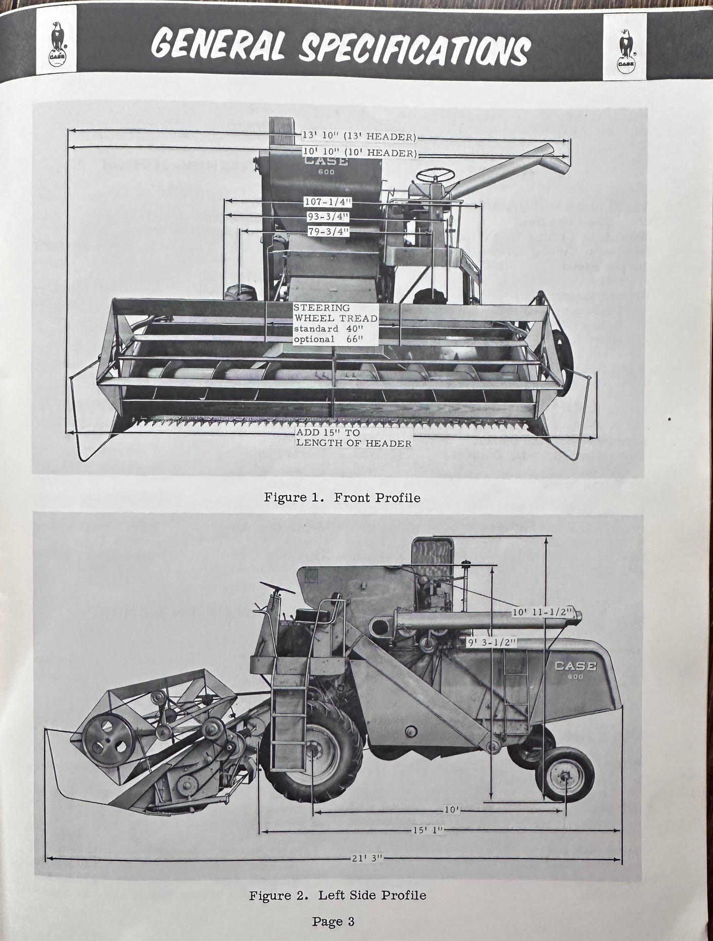 1964 Case Model 600 Self-Propelled Combine Operators Manual 98 Pages