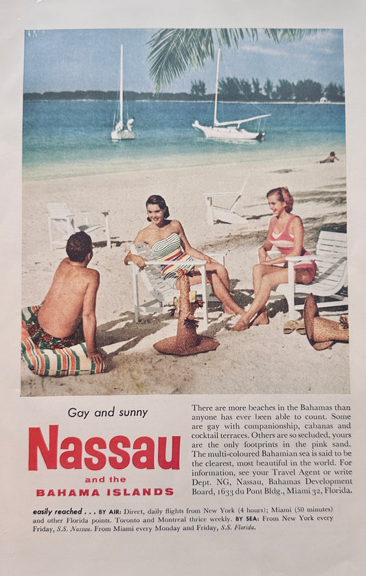 1958 Nassau Vacation - Travel Destination Vintage Ad