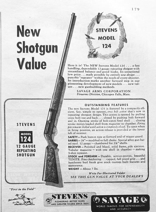 1948 Stevens Model 124 Shotgun & H&R Arms Pioneer 765 Rifle N818