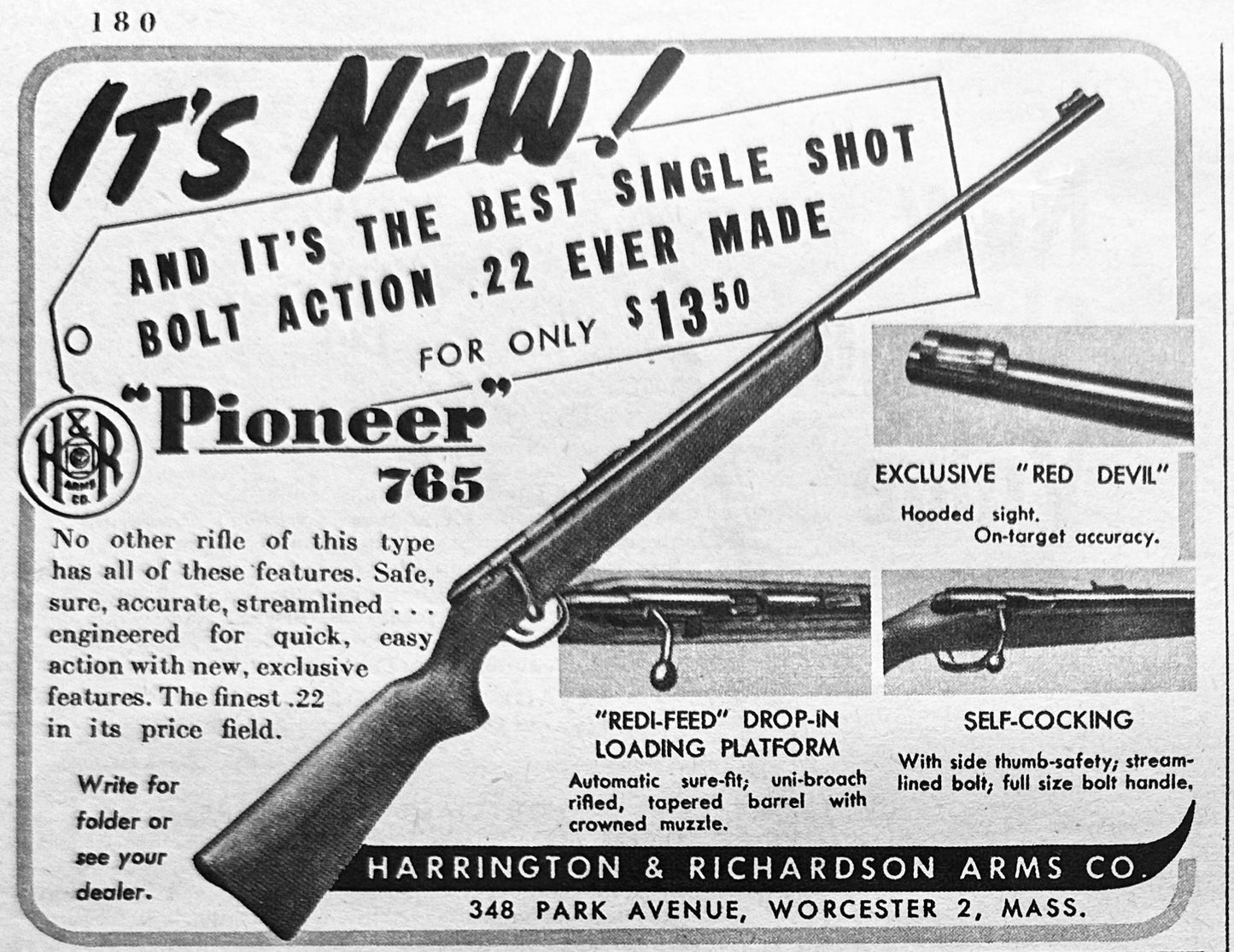 1948 Stevens Model 124 Shotgun & H&R Arms Pioneer 765 Rifle N818