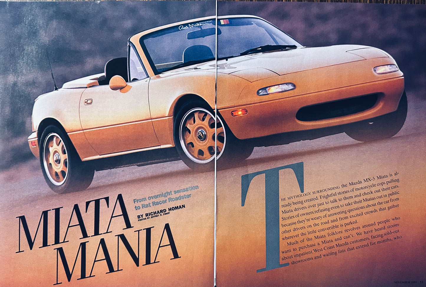 1989 Mazda Miata 8 Page Article Overnight Sensation to Rat Racer Roadster A199