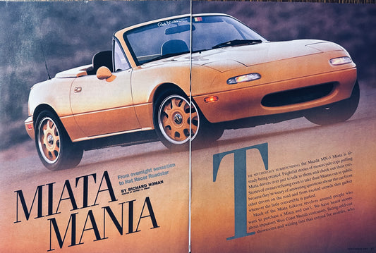 1989 Mazda Miata 8 Page Article Overnight Sensation to Rat Racer Roadster A199