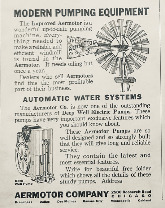 1936 Aermotor Pumping Equipment + Eureka Potato Machinery Ads S22