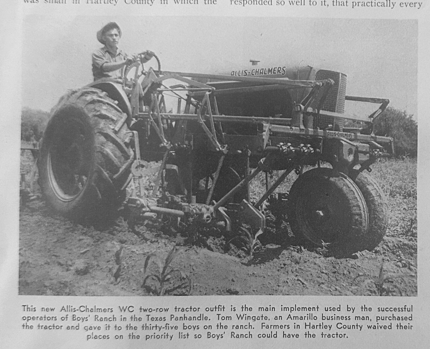 1943 Allis-Chalmers Feature Article Model WC - Amarillo, Texas