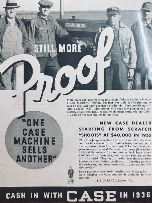 1936 Still More Proof that 1 Case Machine Sells Another Vintage Ad N150