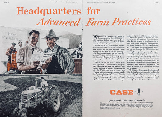 1944 Case Advanced Farm Practices Promoted by Case Dealerships WWII Era #1327