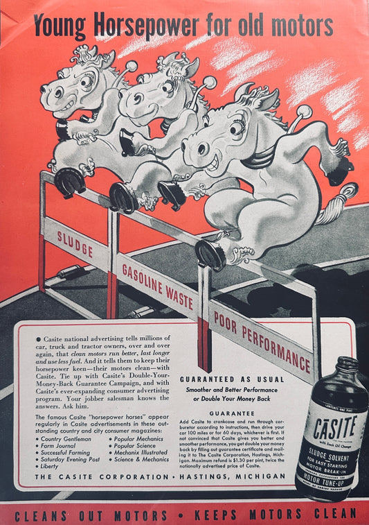 1944 Casite Sludge Solvent Young Horsepower for Old Motors Hastings MI N165