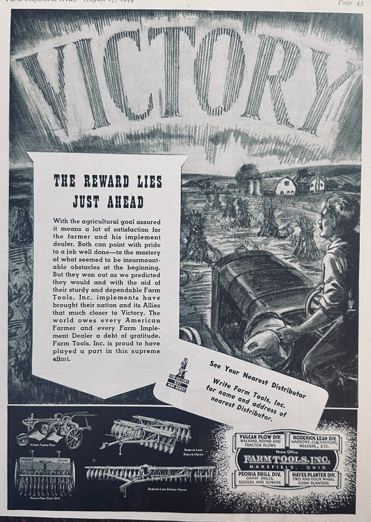 1944 Farm Tools Inc - Victory _ Contact your Nearest Distributor - Ad N361