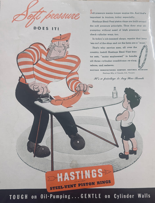 1943 Hastings Piston Rings Tough But Gentle Series - Ironing N962