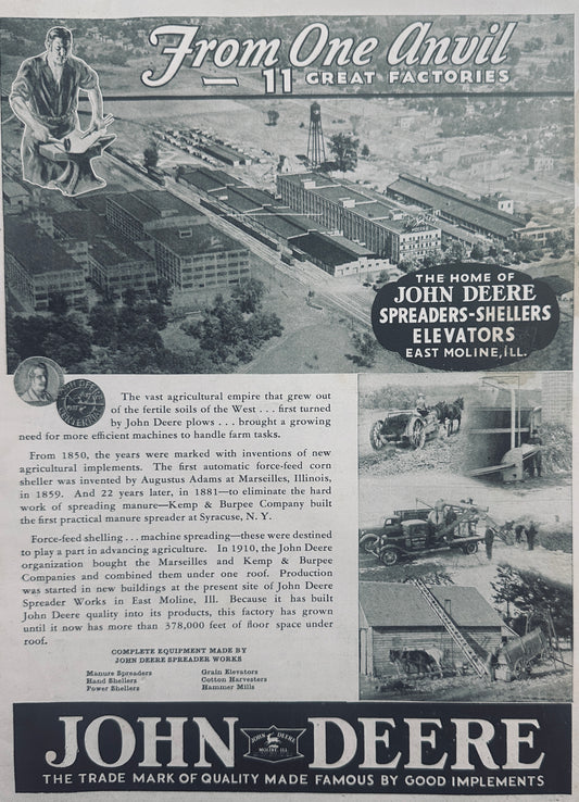 1937 John Deere Factory - East Moline, IL Spreaders-Shellers-Elevators N533
