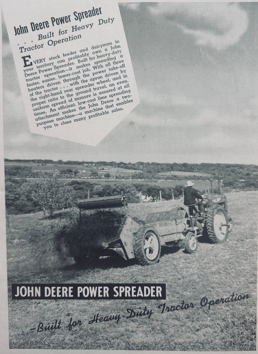 1937 John Deere Power Spreader - East Moline, IL Vintage Ad N534