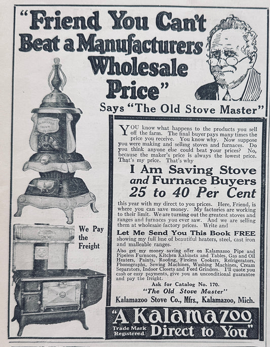 1919 Kalamazoo Stove and ranges 4 x 6" N560