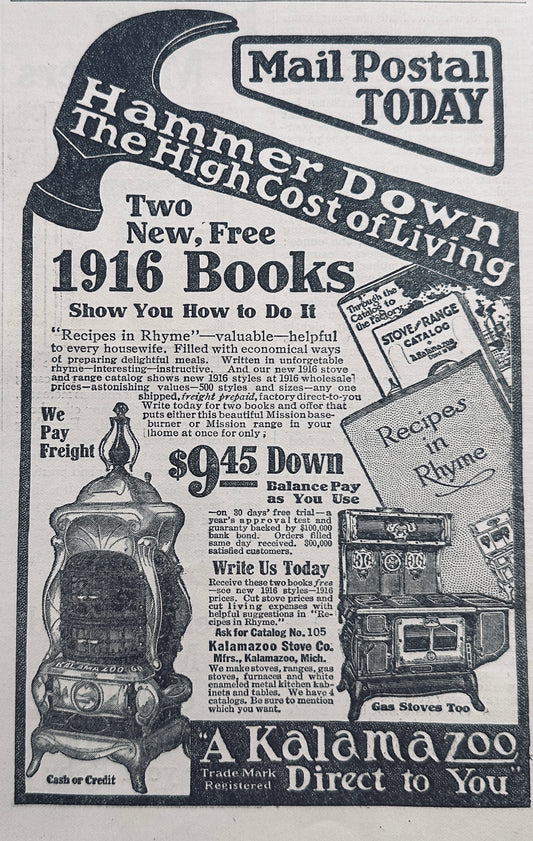 1915 Kalamazoo Pot Belly Stove & Range N559