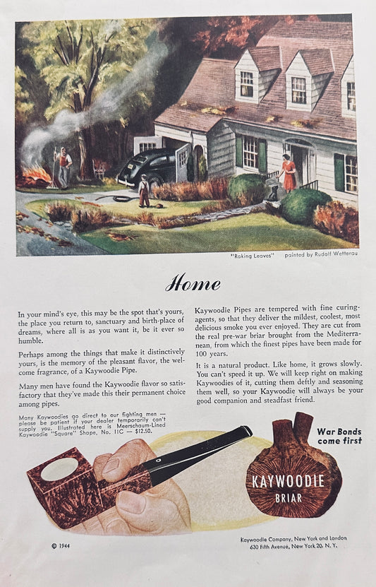 1944 Kaywoodie Pipe Meerschaum-Line "Square" Pipe N565
