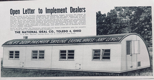 1944 National Ideal Co Laying House - Quonset Hut - WWII Toledo, Ohio N735
