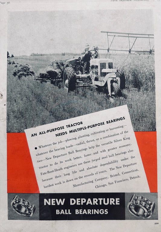 1936 New Departure Ball Bearings As used on the Silver King Tractor #5037