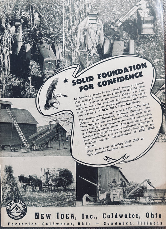 1944 New Idea Provides a Solid Foundation for Confidence WWII Ad N706