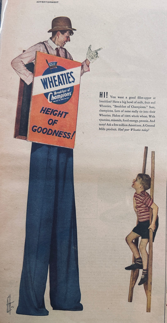 1946 - Masterpiece Ad of Yesteryear - #662 - General Mills - Wheaties