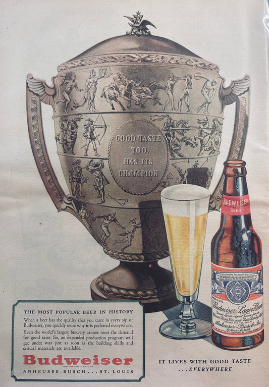 1947 - Masterpiece of Yesteryear - #667 - Budweiser Vintage Ad