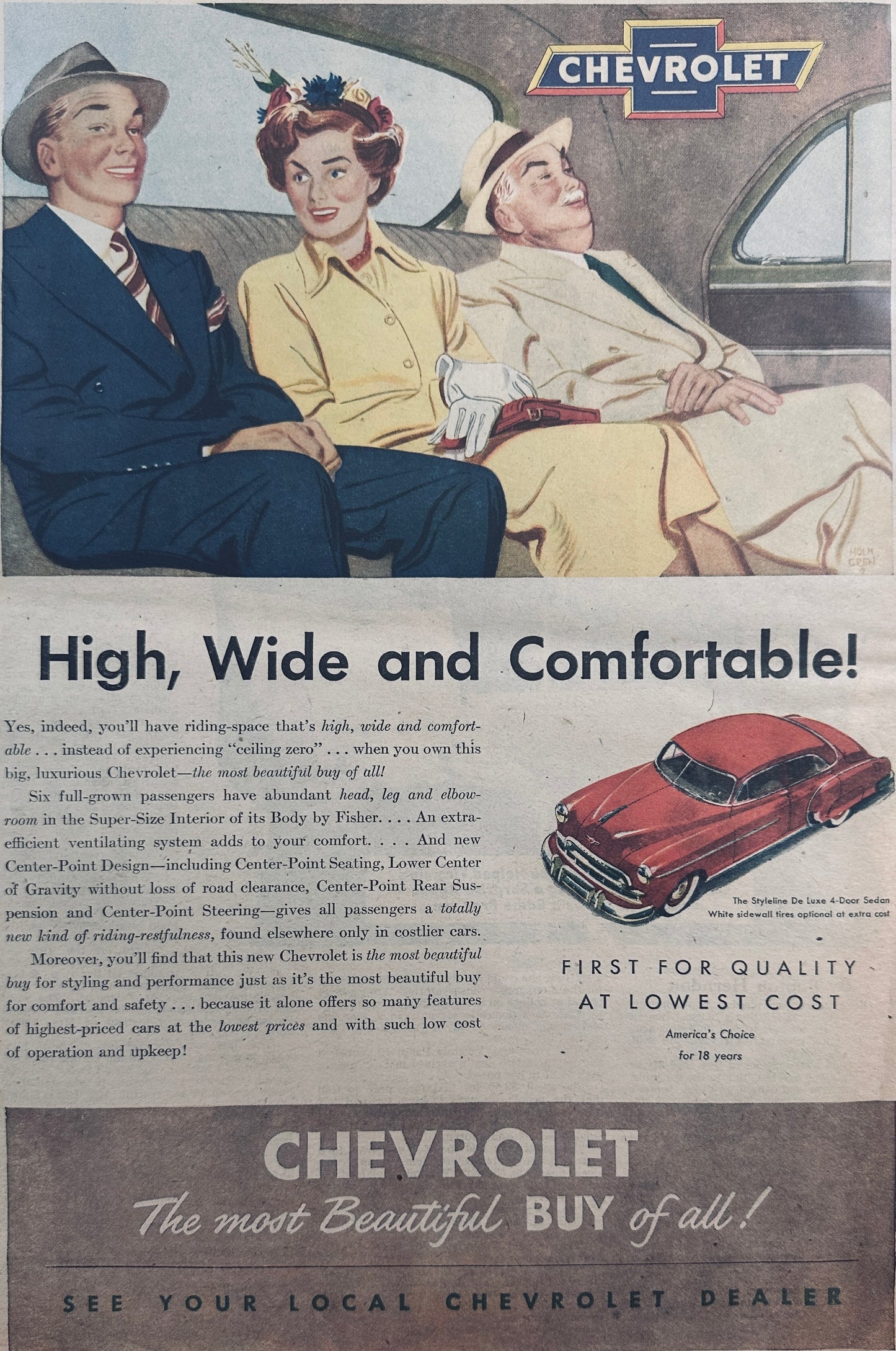 Masterpiece Ad of Yesteryear #678 Chevy Styleline DeLuxe 1949