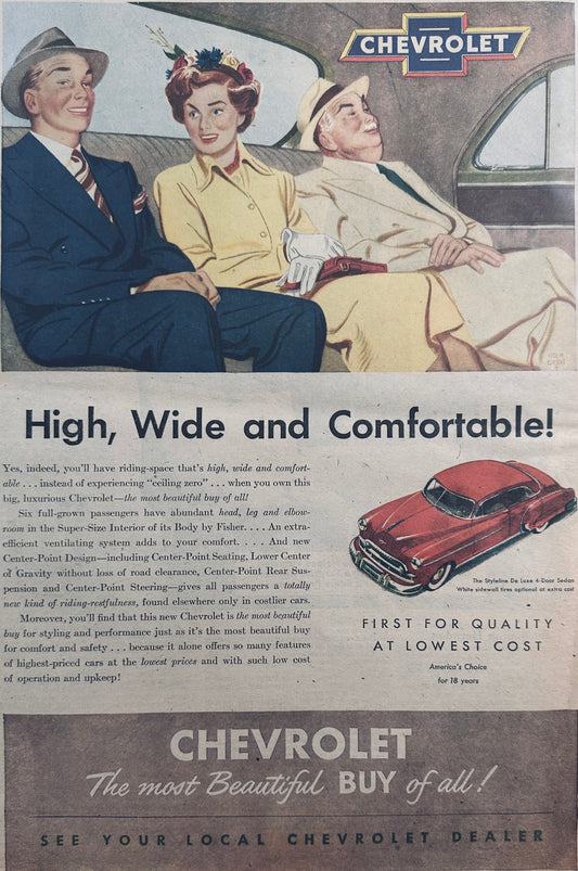 Masterpiece Ad of Yesteryear #678 Chevy Styleline DeLuxe 1949