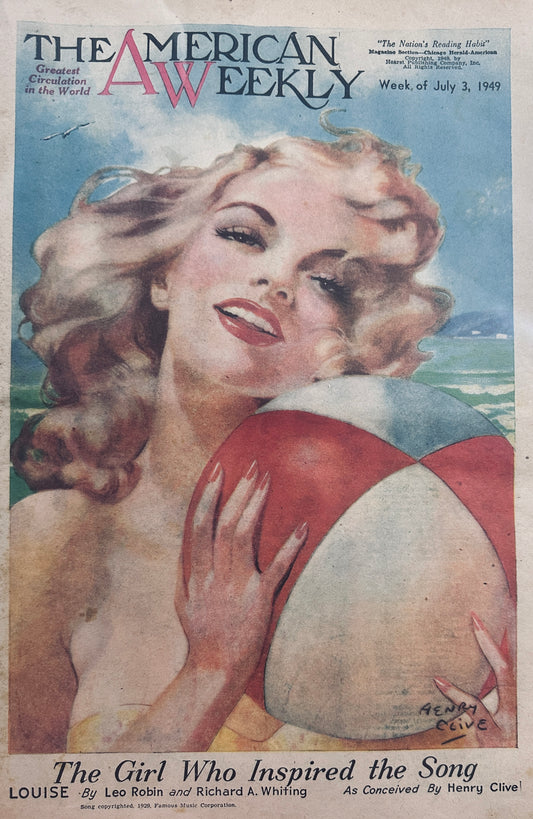 1949 Pinup Girl #682 Inspired the 1929 Song Louise Magazine Cover And Art