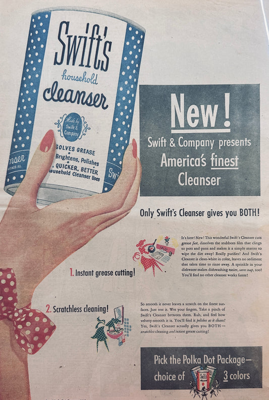 1947 Swift's Household Cleanser - #683 - In the Polka Dot Package