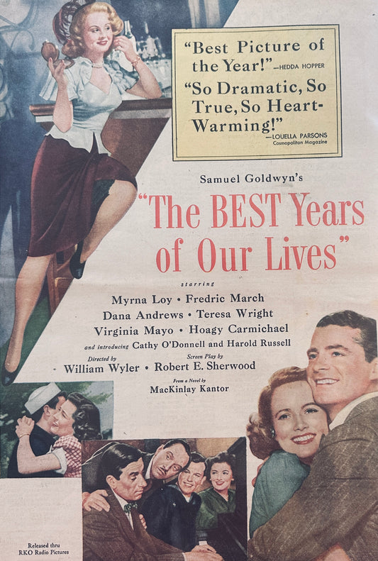1957 RKO Pictures #684 "The Best Years of Our Lives" Motion Picture Release