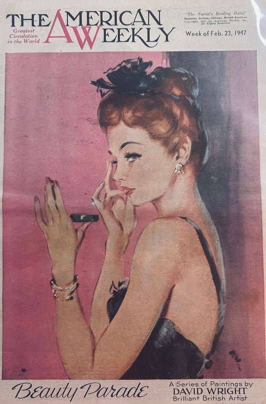 1947 Masterpiece Ad of Yesteryear - #687 1947 Pin-up Girl Magazine Cover