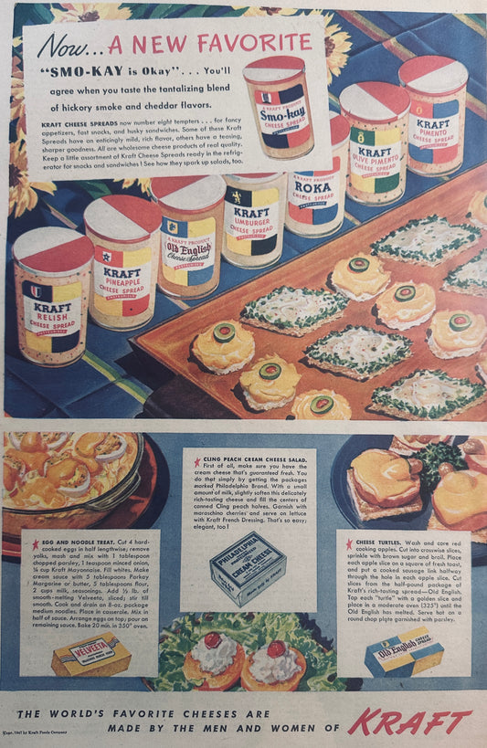 1947 #692 Kraft Cheese Spreads - Don't Have A Party Without Them!