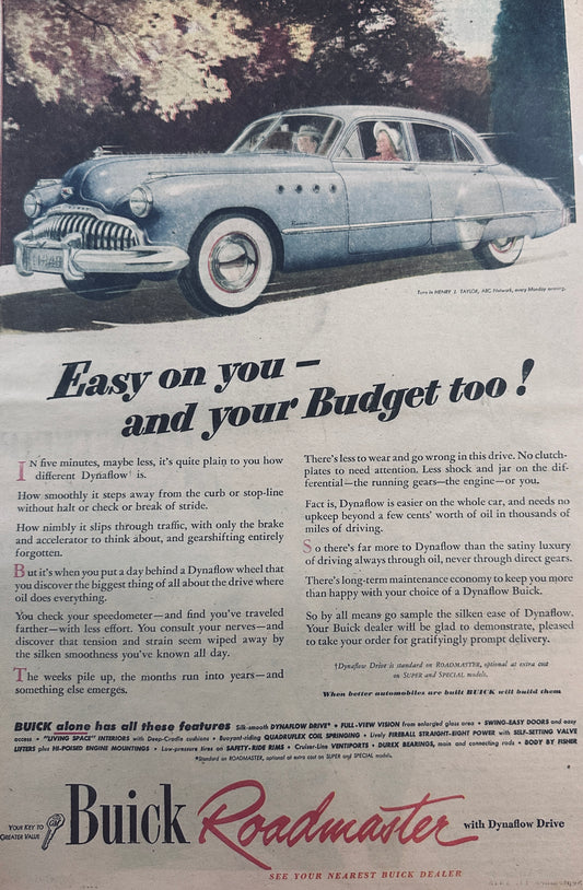 1949 Buick Roadmaster - #702 Masterpiece Ad of Yesteryear