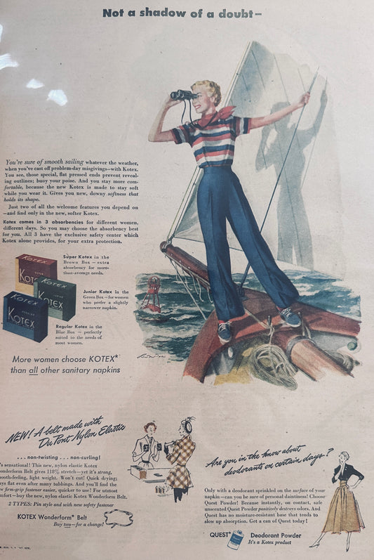 1950 Masterpiece Ad #704 Kotex Feminine Products