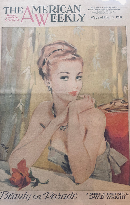 1950 Masterpiece Ad of Yesteryear #712 Beauty on Parade Magazine Cover