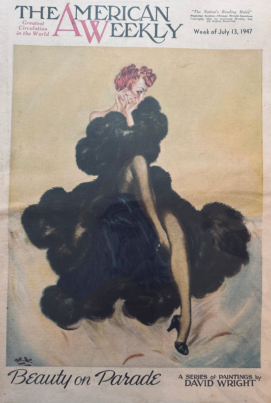 1947 Masterpiece Ad of Yesteryear - Beauty on Parade - David Wright #737