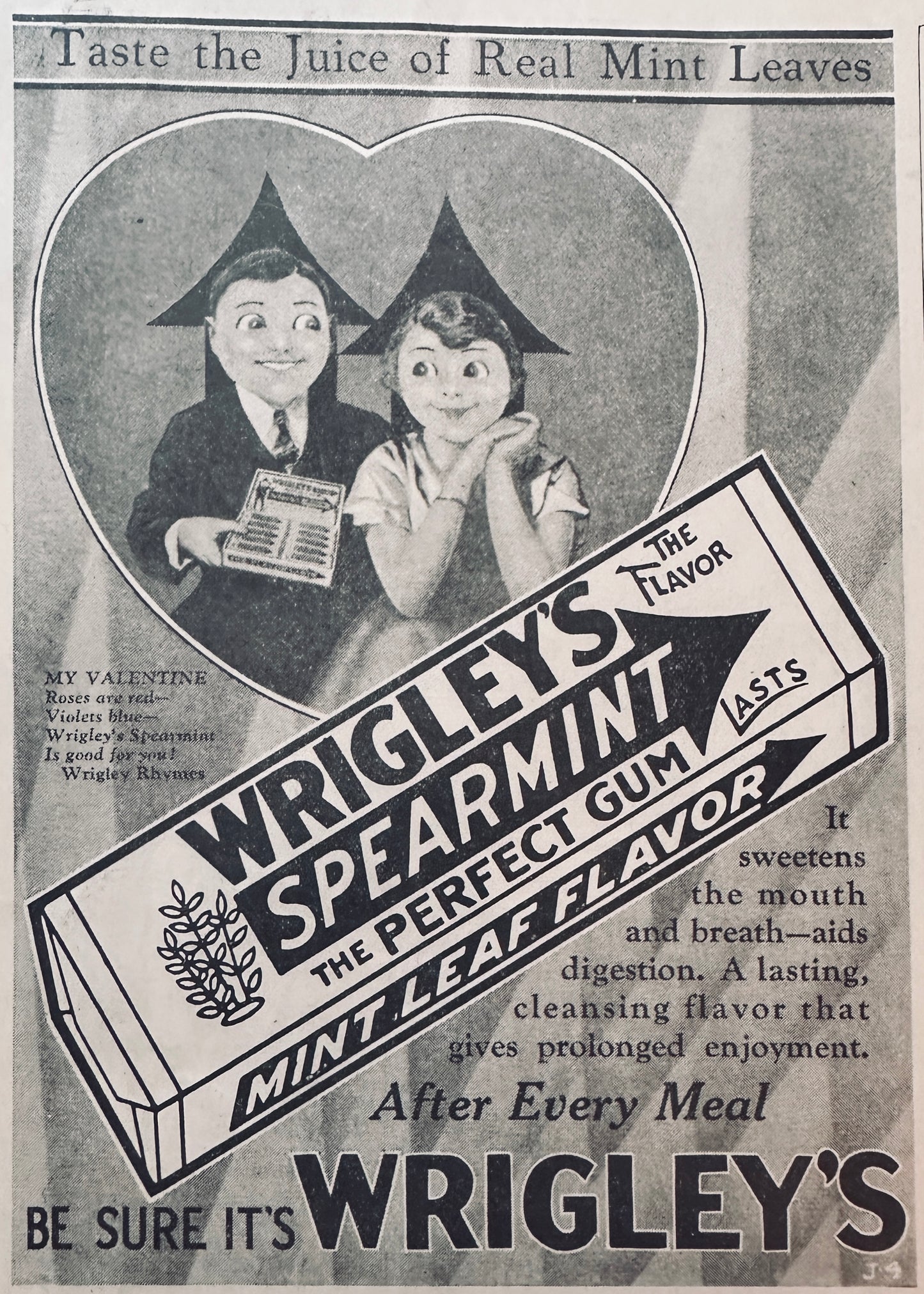 1928 Lot of (3) Wrigley's Spearmint Gum Vintage Ads N955
