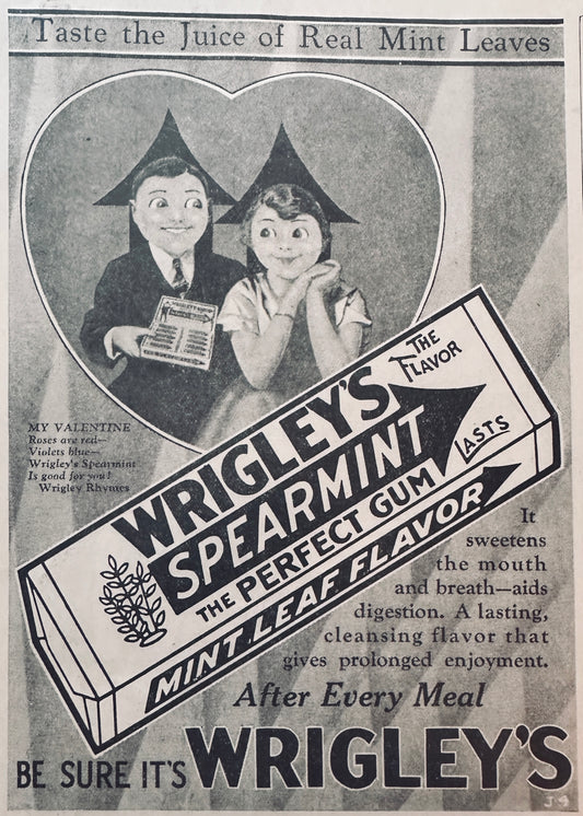 1928 Lot of (3) Wrigley's Spearmint Gum Vintage Ads N955