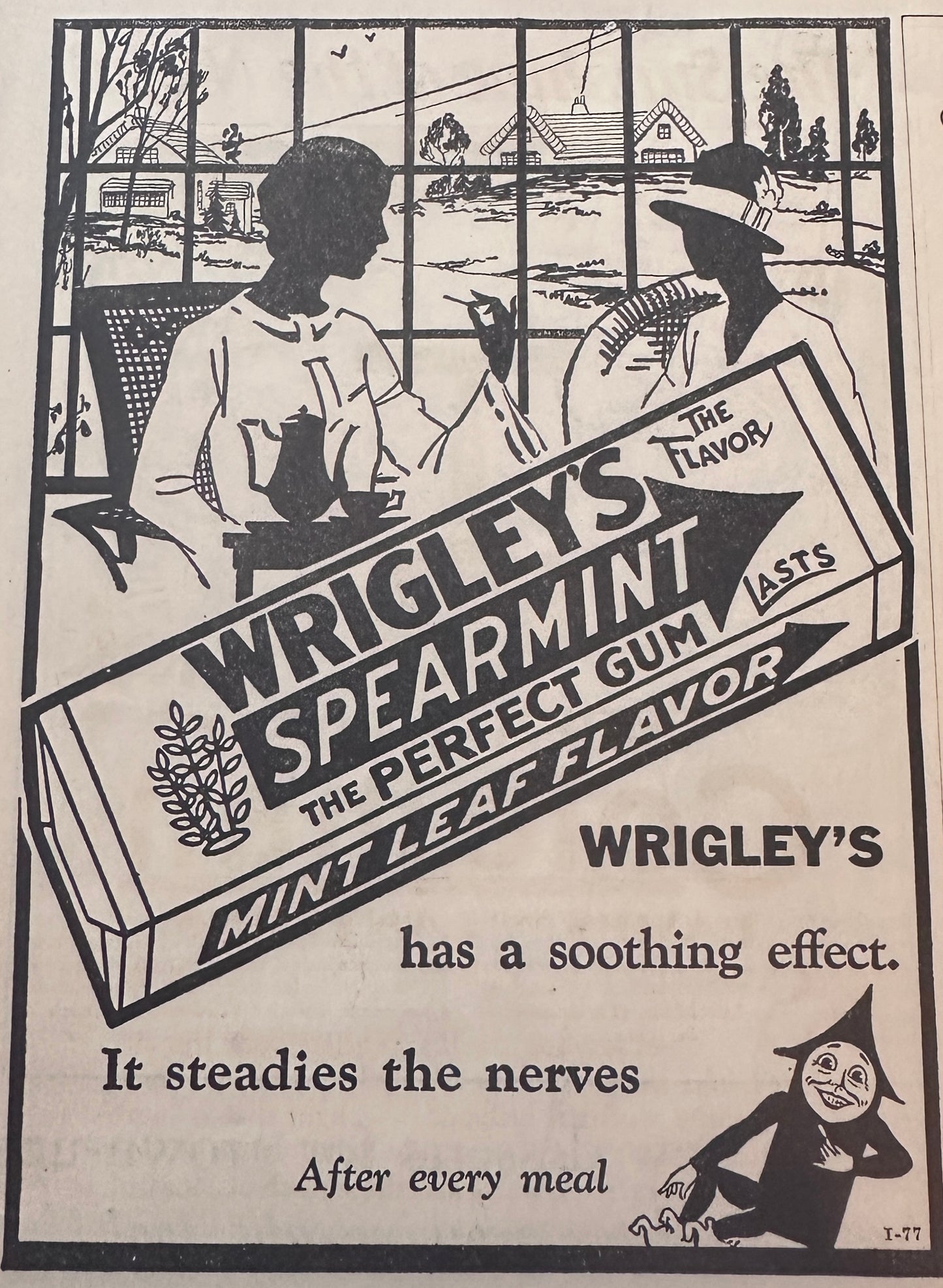 1928 Lot of (3) Wrigley's Spearmint Gum Vintage Ads N955