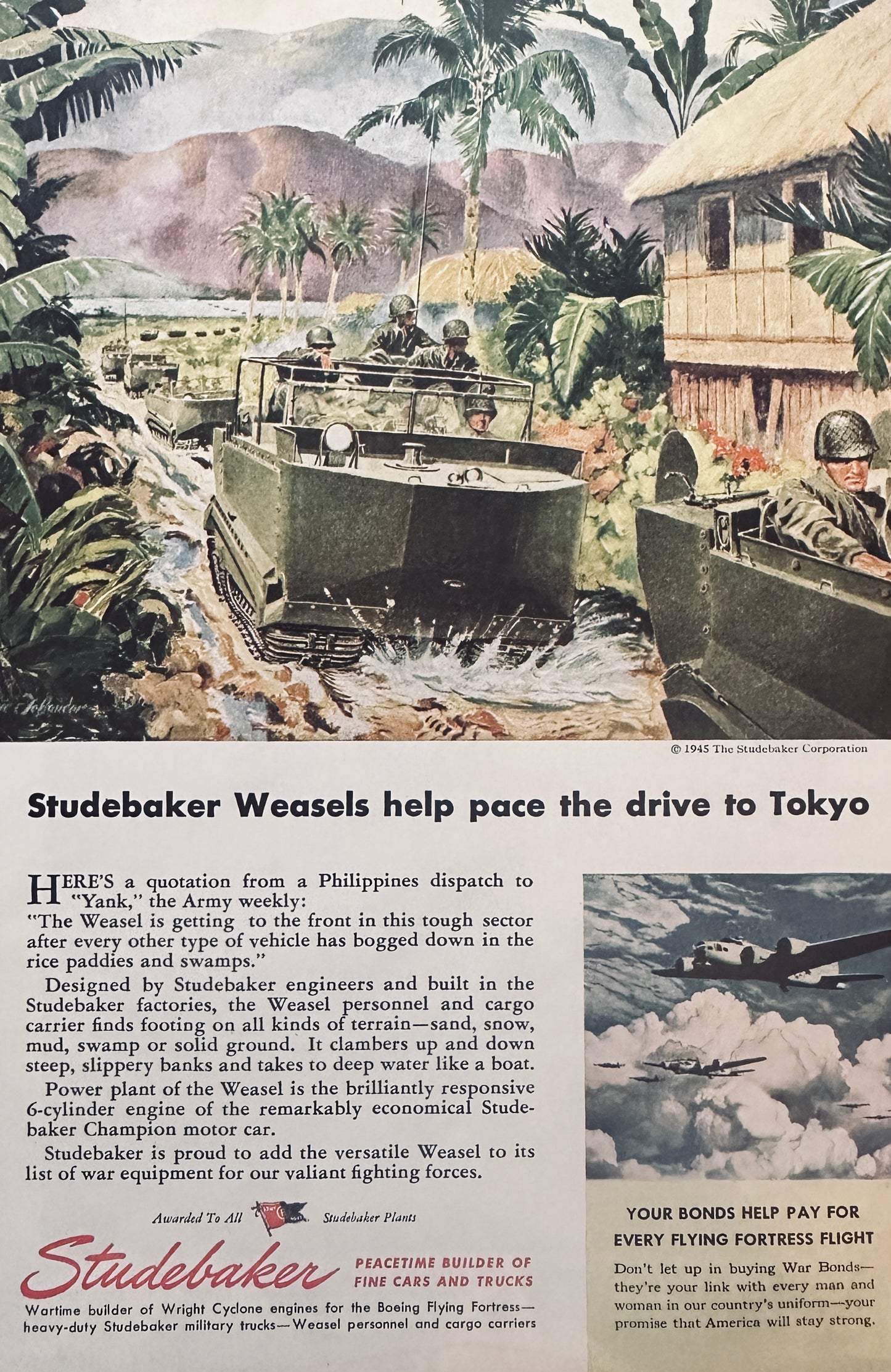 1945 Lot of (4) Studebaker Military Products - Weasel Sea/Land Vehicle A284