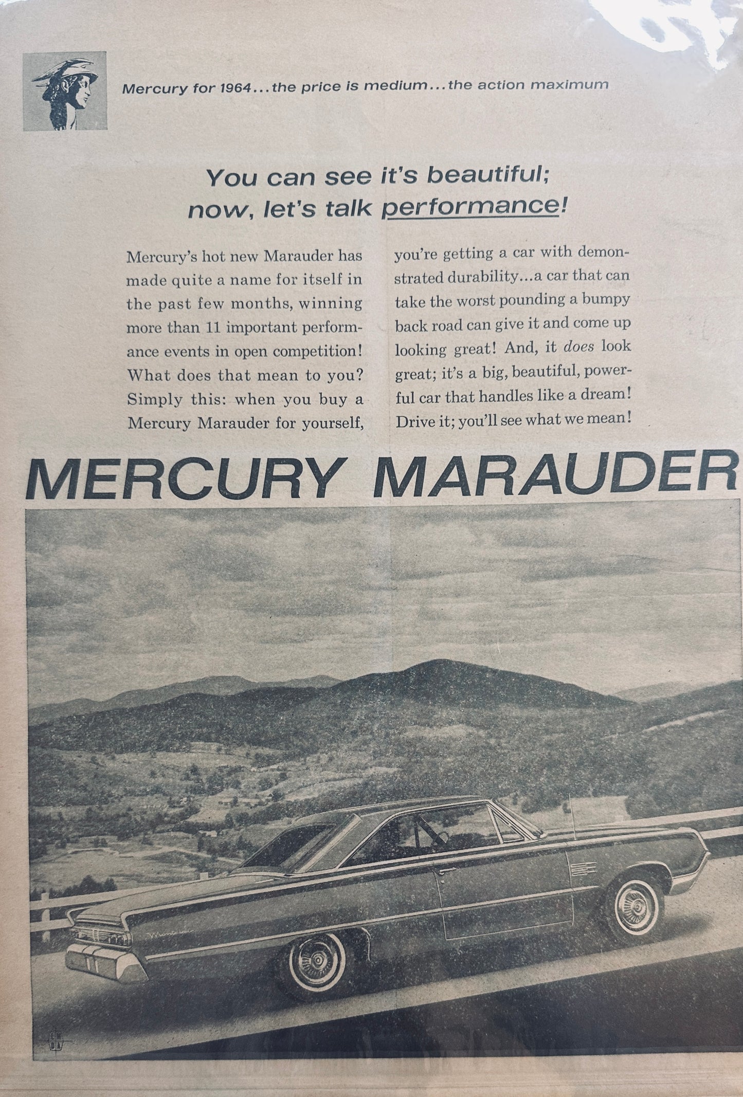 1964 Mercury Marauder Masterpiece Ad #751 Dated 1963
