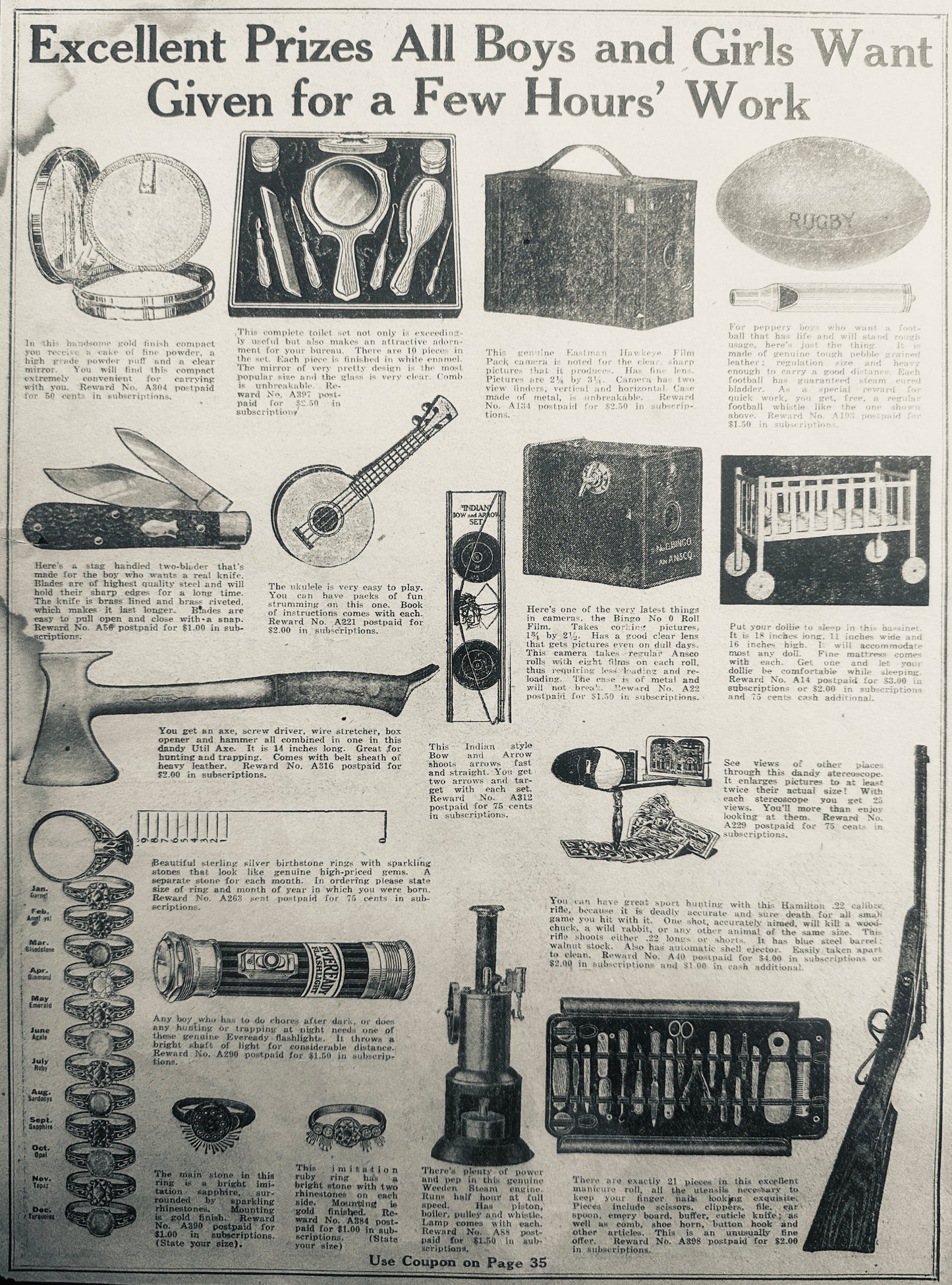 1924 Masterpiece Ad of Yesteryear - Giveaway Promotional Items #766