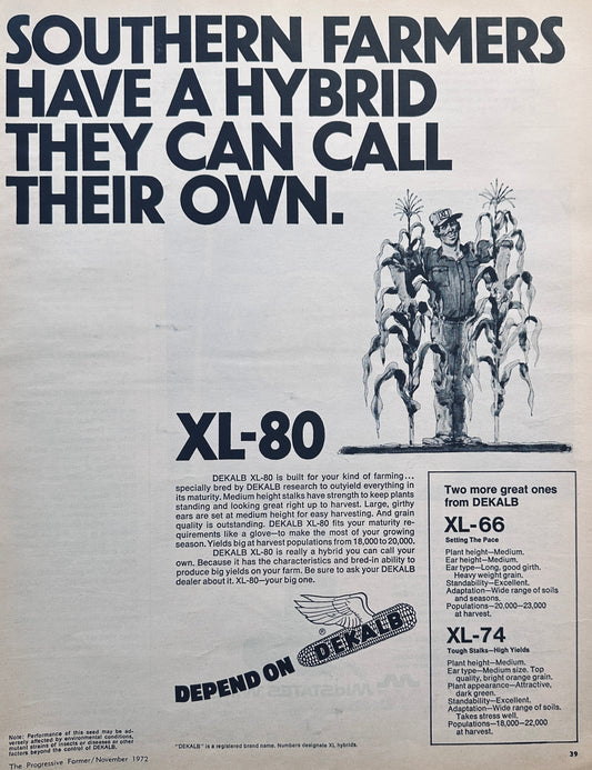 1972 Dekalb Hybrid Varieties XL-66, XL-74 & XL-80 for Southern Farms #857