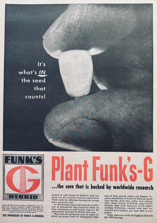 1959 Funk's G Hybrid Place Your Orders for 1960 Planting #859 Vintage Ad