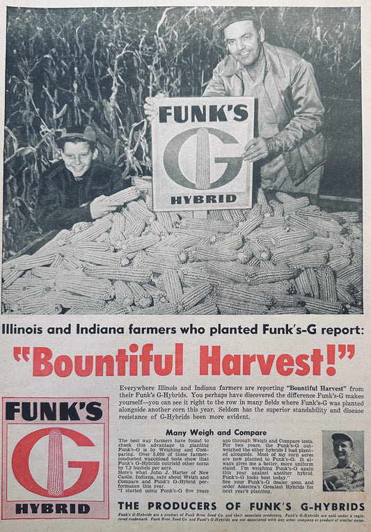 1959 Funk's G Hybrid Brings Bountiful Harvest to John Harter of New Castle IN #861