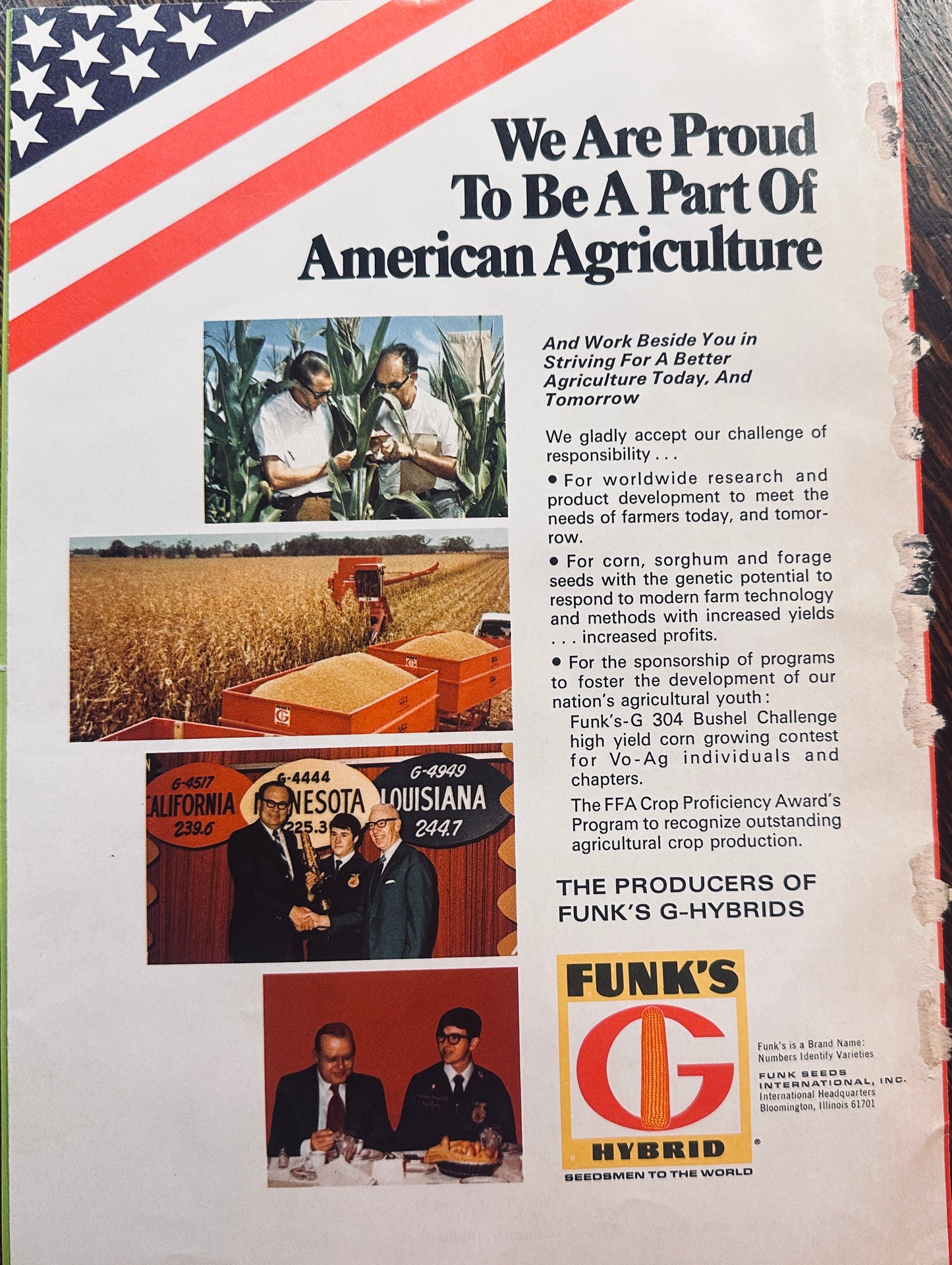 1972 Funk's G Hybrid & Columbiana Seed Magazine Insert #871 Right Decision
