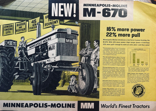 1965 2-Page Minneapolis-Moline M-670 Tractor Ad #915
